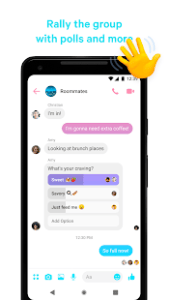 ماسنجر فيس بوك | تحميل تطبيق الاتصال Messenger 9 انشاء استطلاع داخل مجموعه ماسنجر