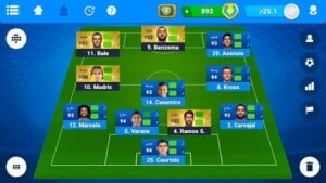 شكل المباراة مع تطبيق المدرب الافضل