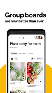 بنترست | تحميل تطبيق الصور Pinterest 5 انشاء الاقسام في تطبيق بنترست Pinterest