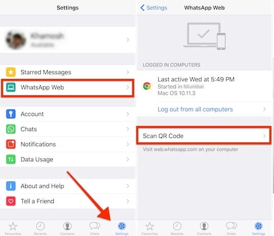 افتح واتس اب للكمبيوتر | شرح ربط الهاتف بالكمبيوتر WhatsApp Web 8 الدخول الى واتساب ويب على جوال ايفون
