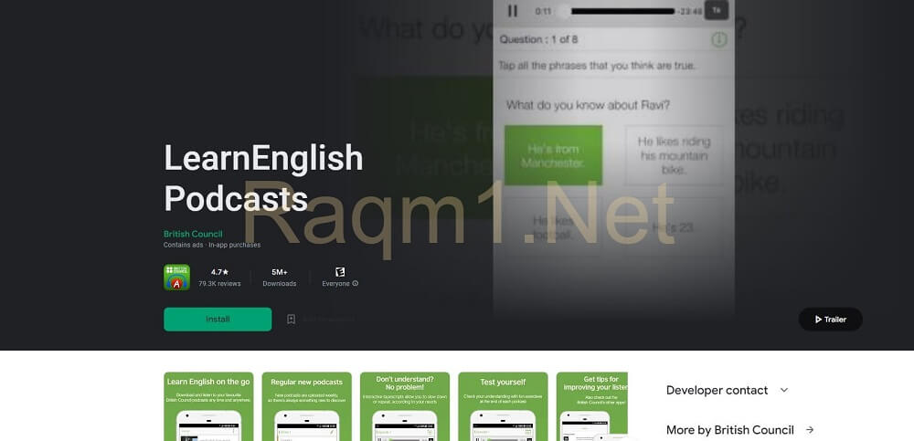 تطبيق Learn English Podcast