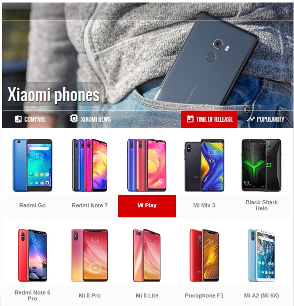 أشهر سلسلة هواتف شاومي الصينية