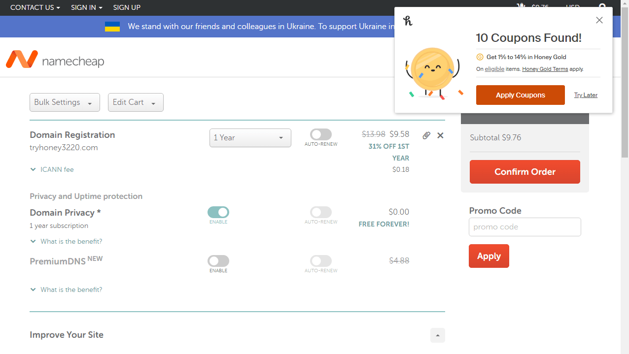 الحصول علي كوبونات خصم من خلال إضافة Honey
